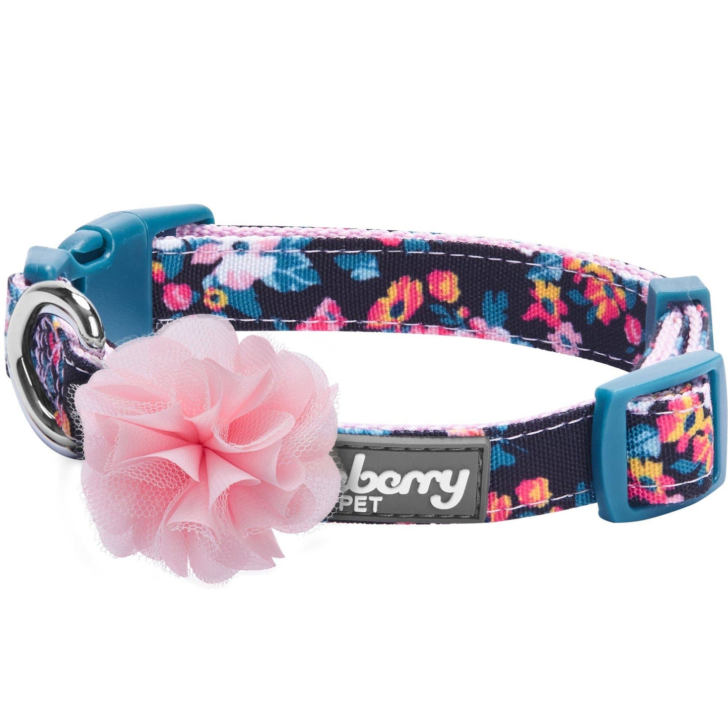 Floral Dog Collar with Flower - Assorted Colors