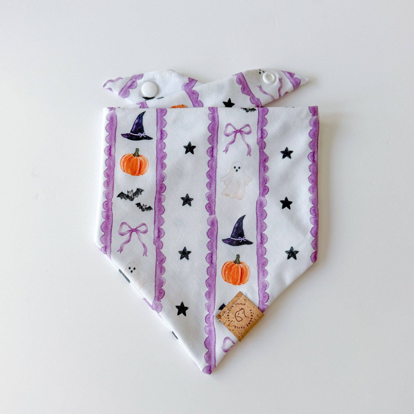 Purple Bows & Adorable Halloween Icons Bandana