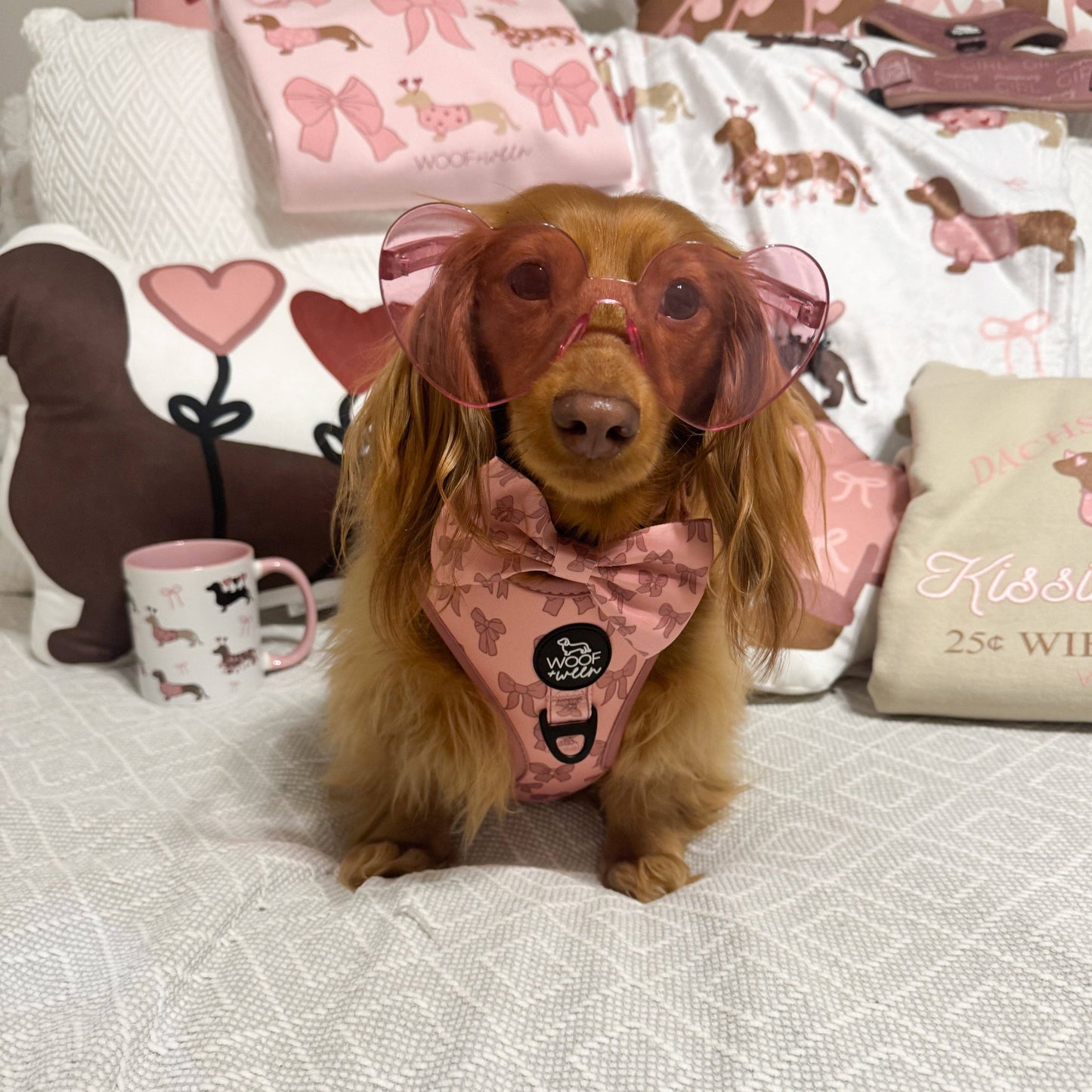 Adjustable Dog Harness - Pink Coquette