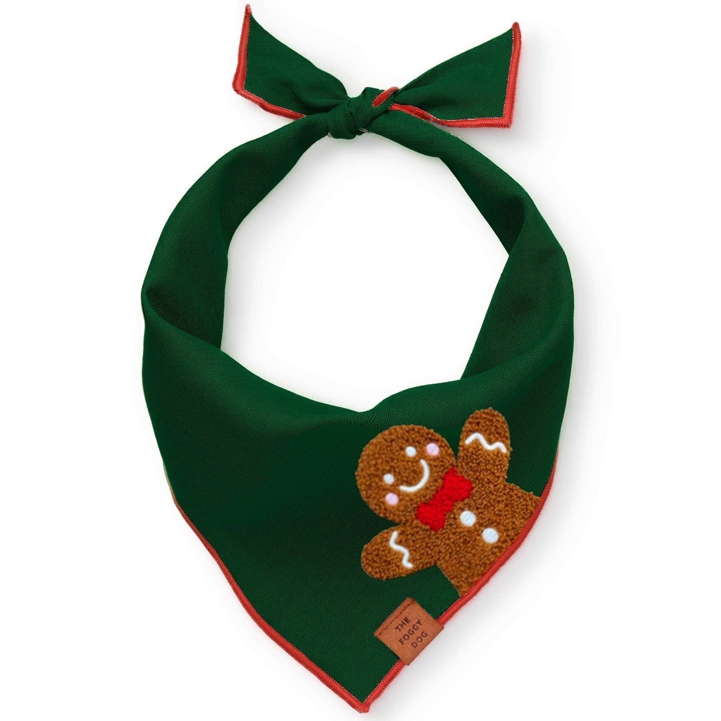 Gingerbread Man Applique Dog Bandana