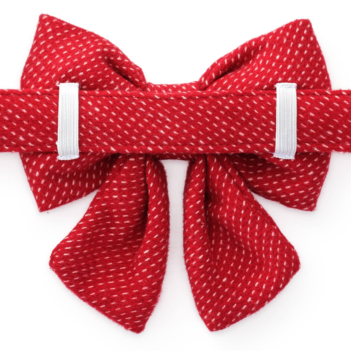 Berry Stitch Flannel Holiday Lady Dog Bow