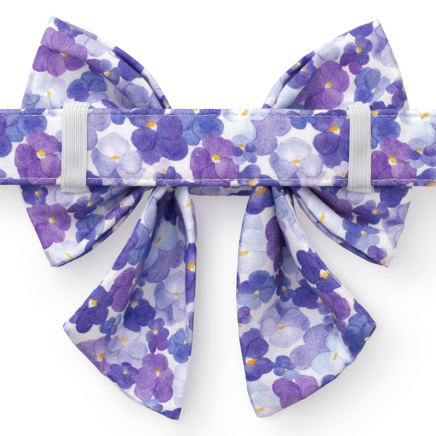 Pressed Pansies Spring Lady Dog Bow