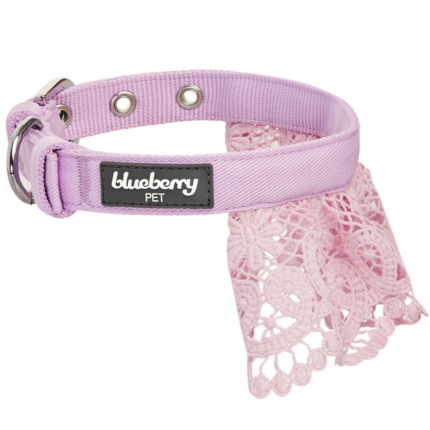 Cute Floral Lace Dog Collar - Lavender