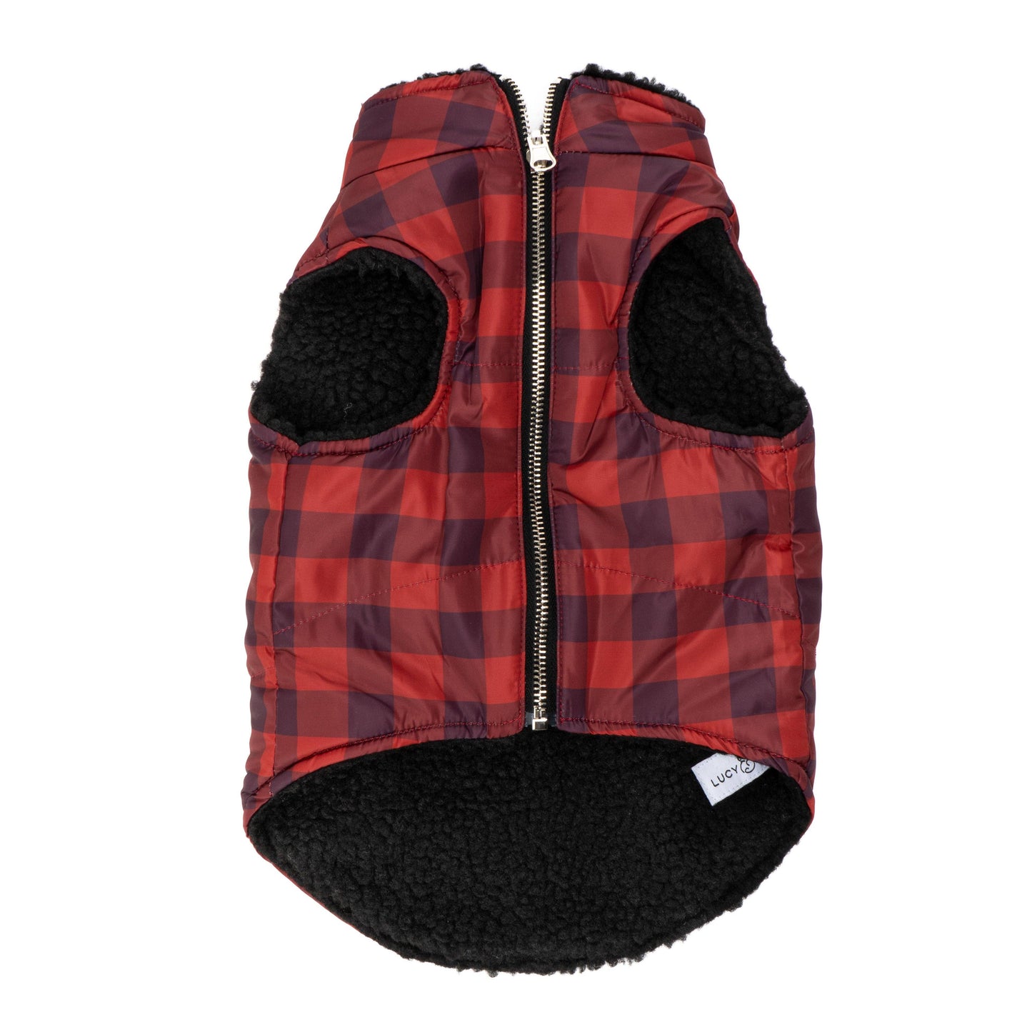 The Holly Jolly Reversible Teddy Puffer Vest