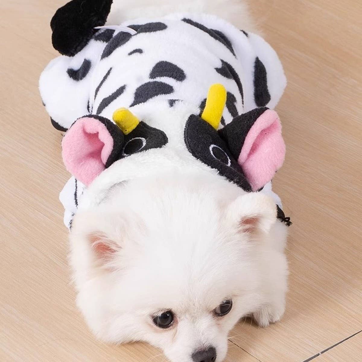 Plush Cow Dog Costume