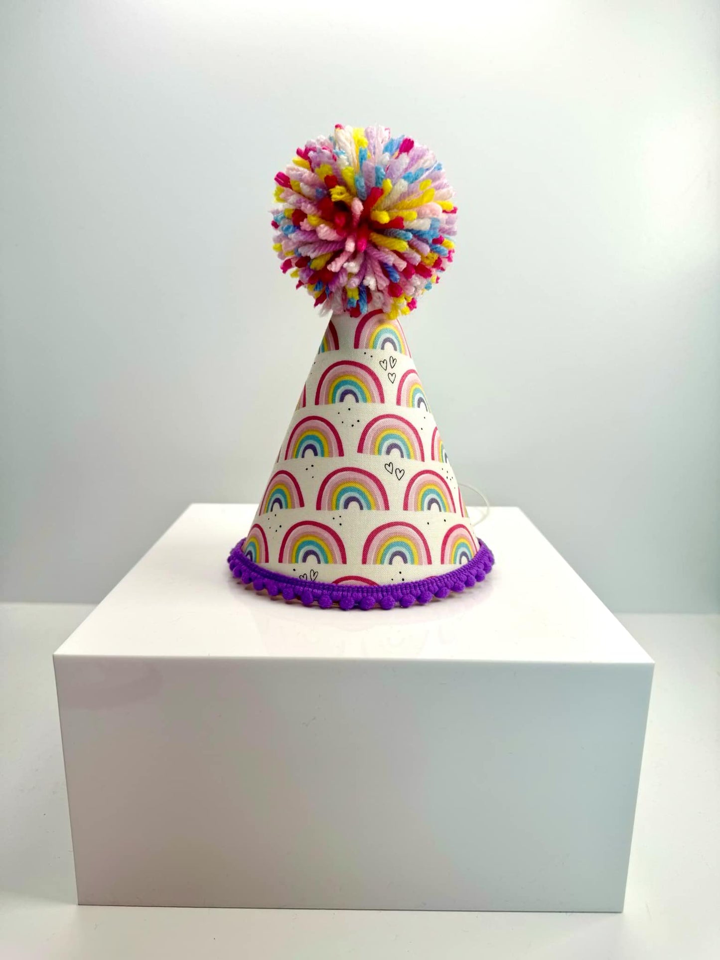 Pastel Rainbow Party Hat
