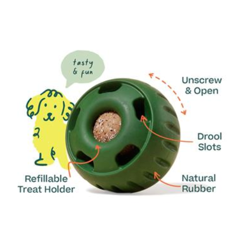 Pupsicle Green - World's Best Treat Dispensing Dog Toy