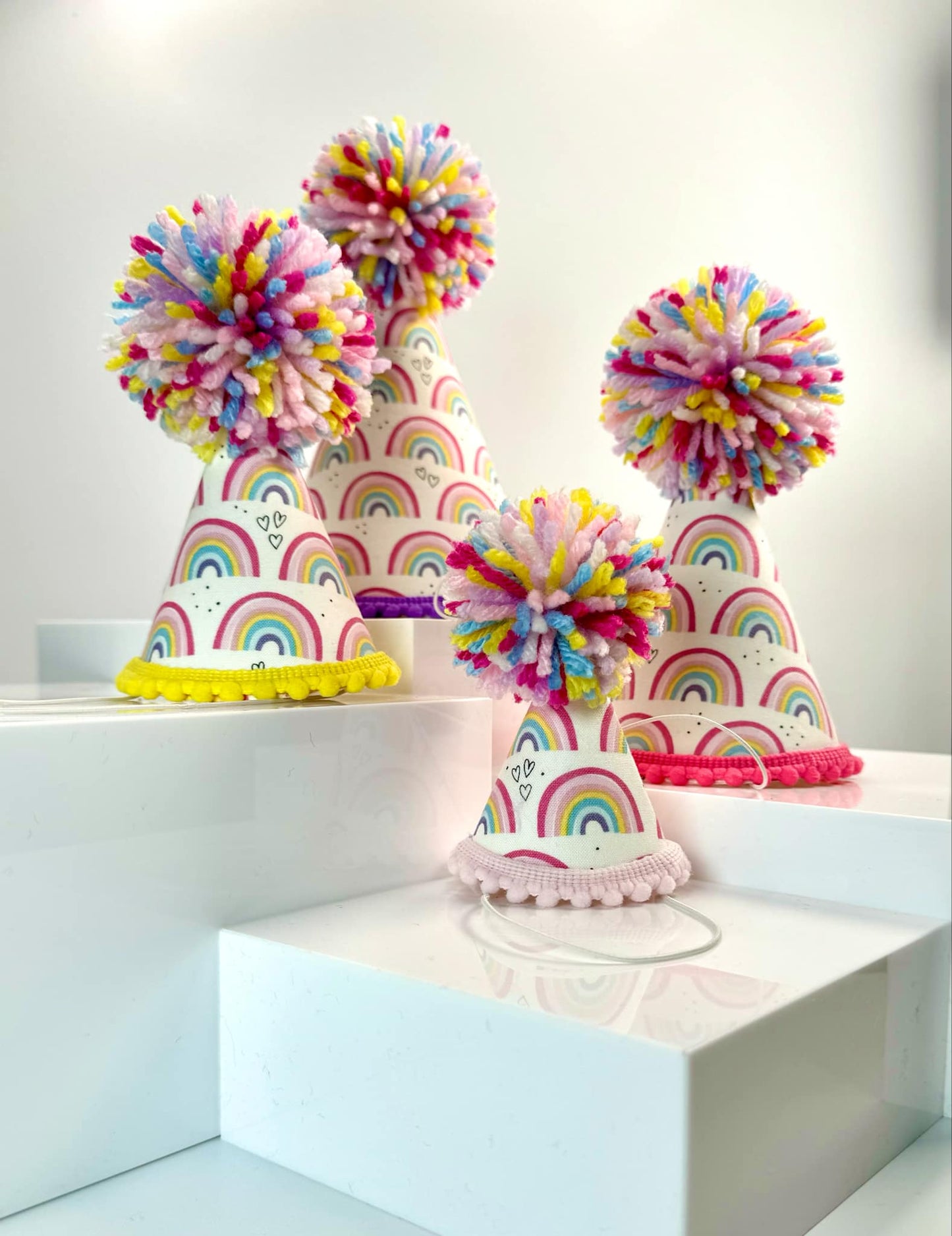 Pastel Rainbow Party Hat