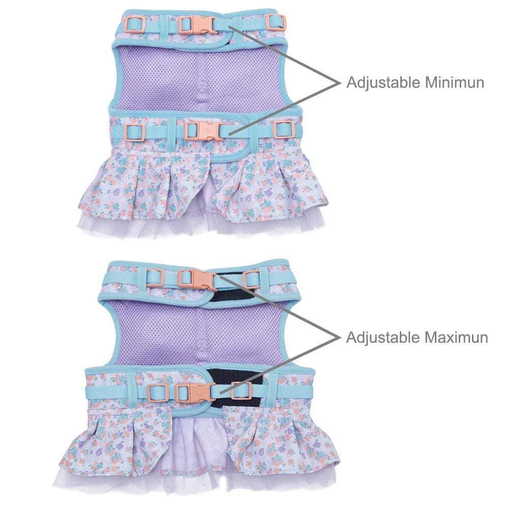 Floral Print Dog Harness Dress