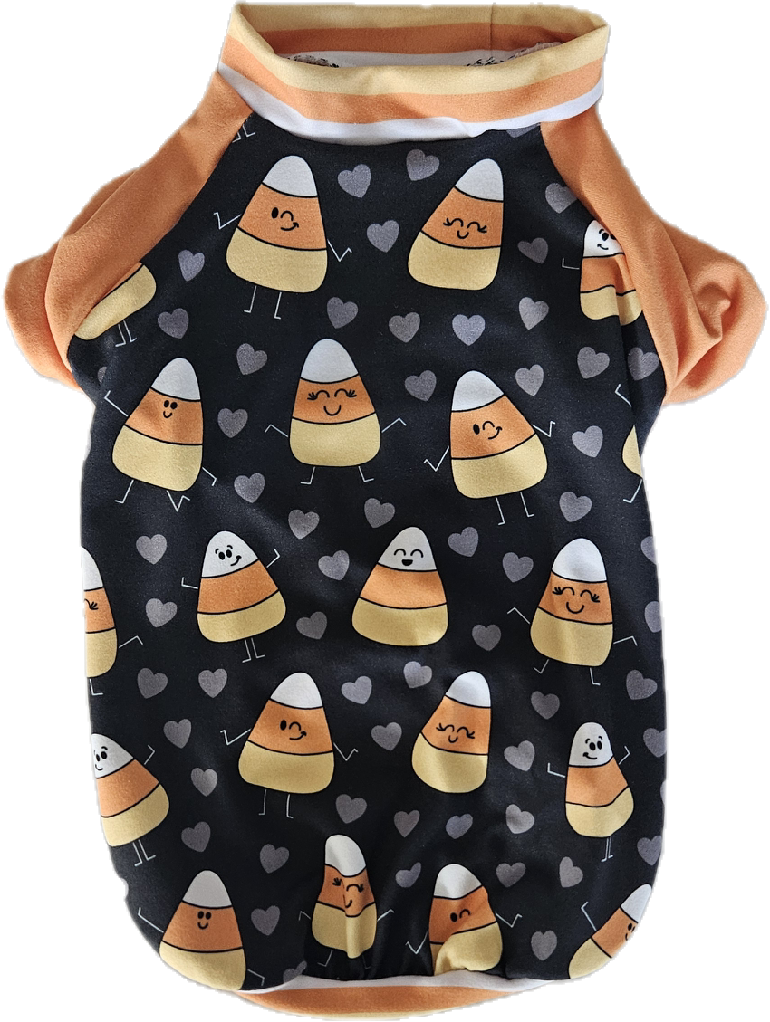 Candy Corn & Hearts Dog Tee
