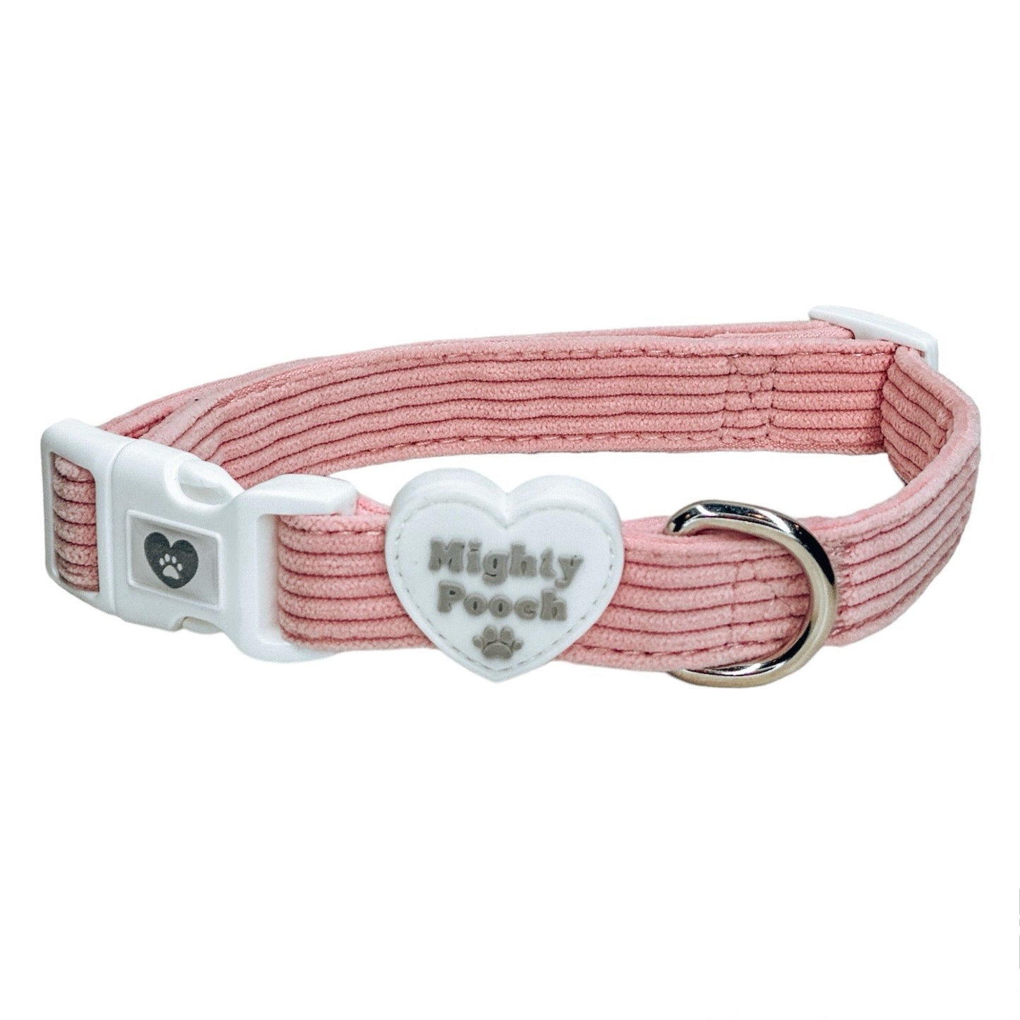 Corduroy Comfort Dog Collar - Bubblegum