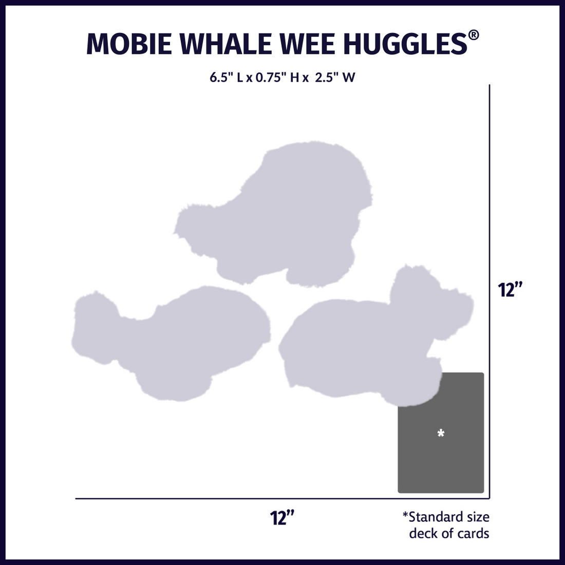 Mobie Whale Wee Huggles® Plush Dog Toy