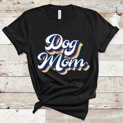 Retro Dog Mom Life T-shirt