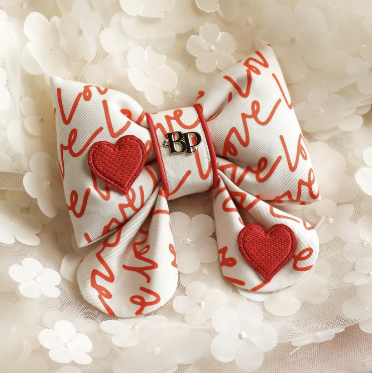 2 Hearts Dog Sailor Bow Tie