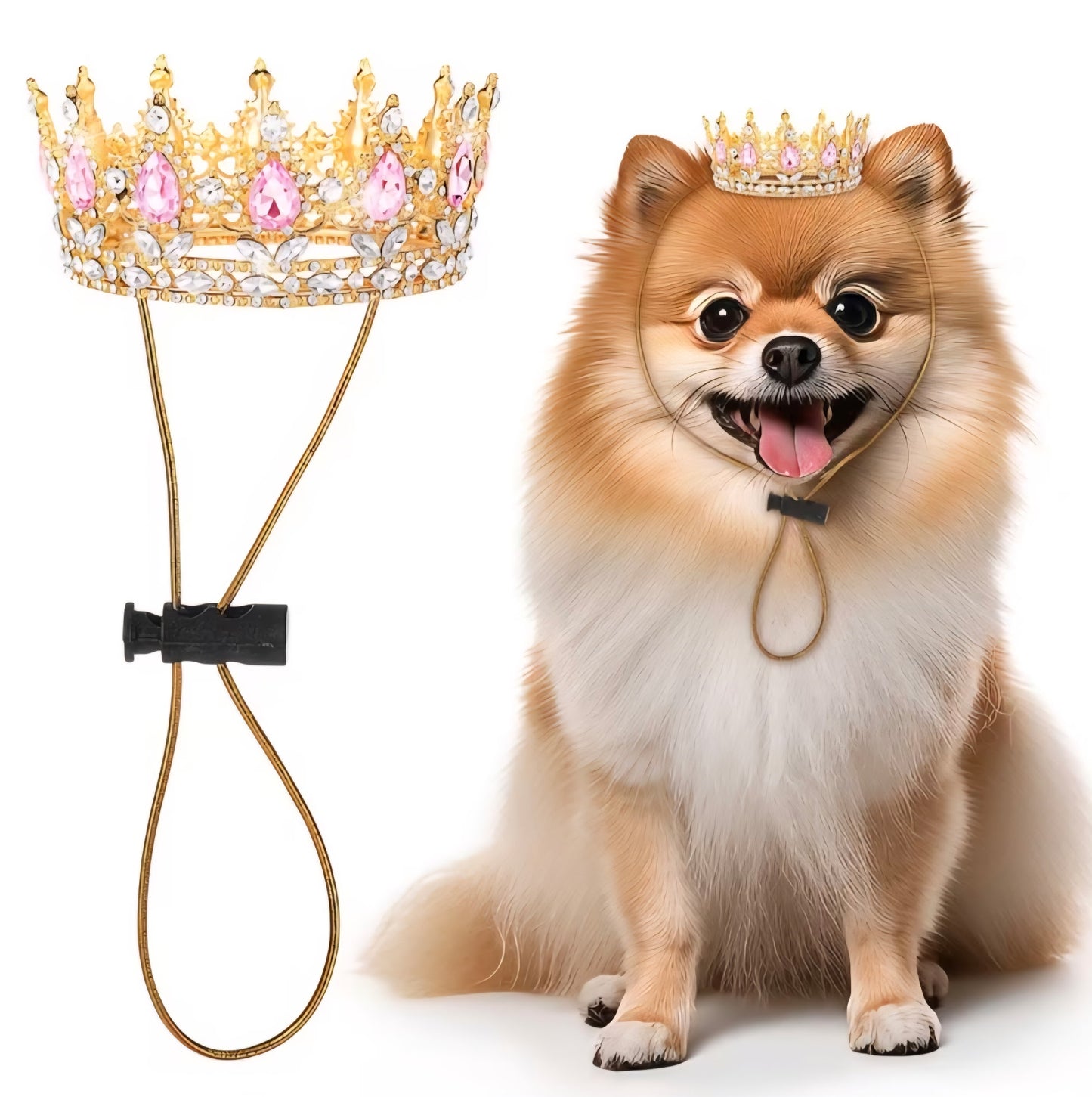 Pink Jewel Dog Crown