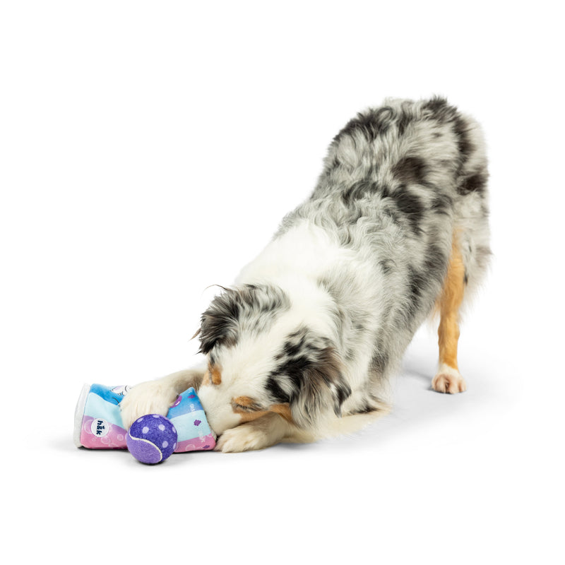 Squeak 'n Peek Puppi Pop Grape Plush Dog Toy