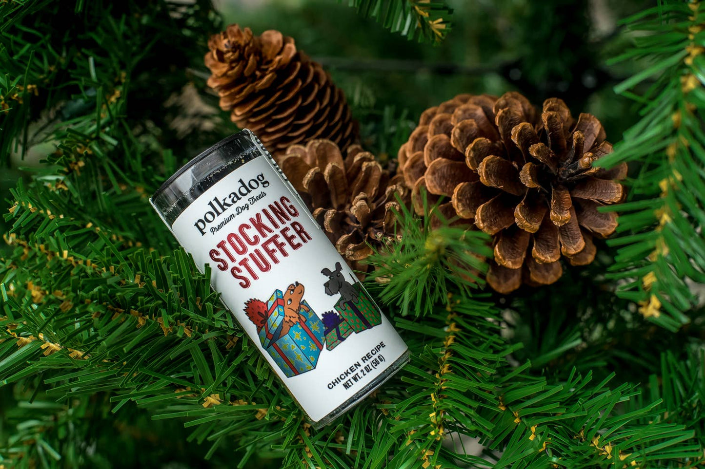 Minitubo navideño: regalo para rellenar medias navideñas: golosinas para perros