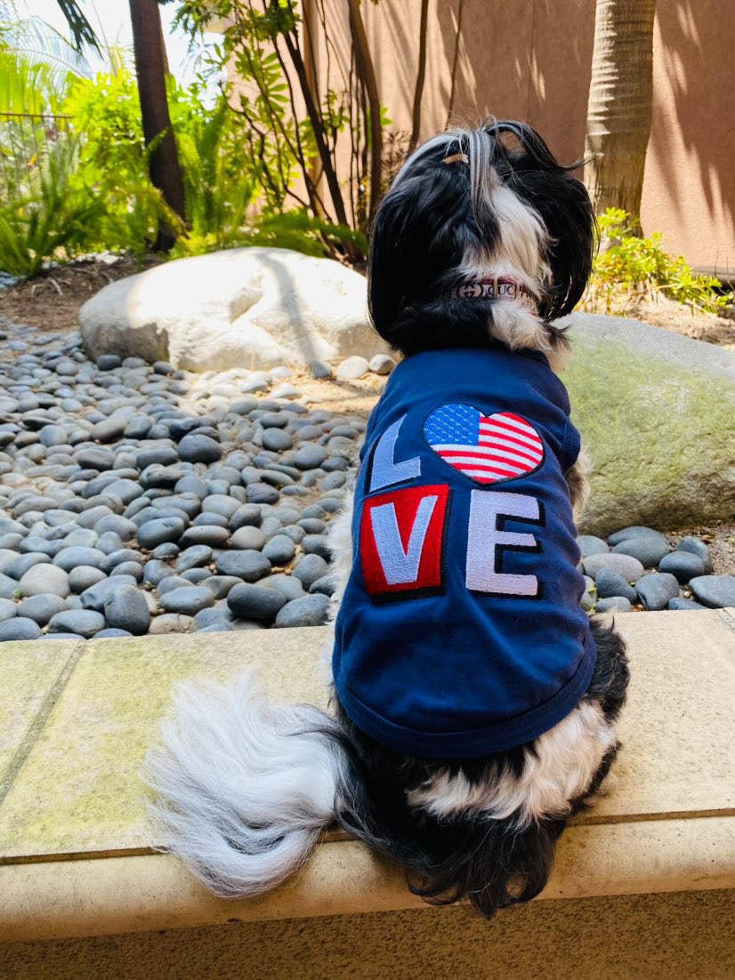Love USA Dog T-Shirt