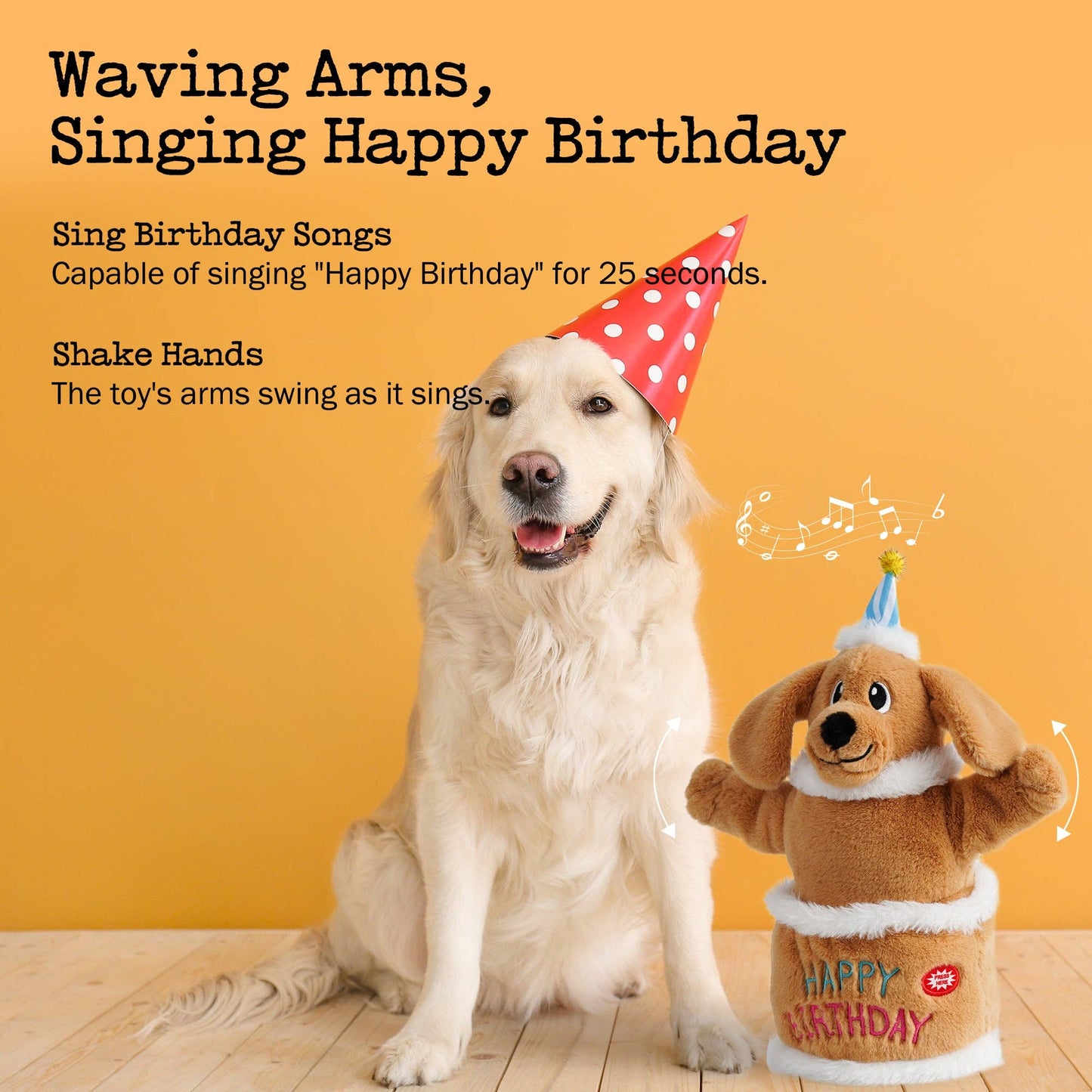 Fuzzwoof Singing and Dancing Birthday Cake Dog Toy: Dancing Floppy