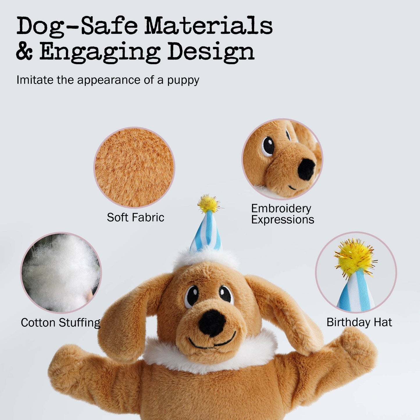 Fuzzwoof Singing and Dancing Birthday Cake Dog Toy: Dancing Floppy