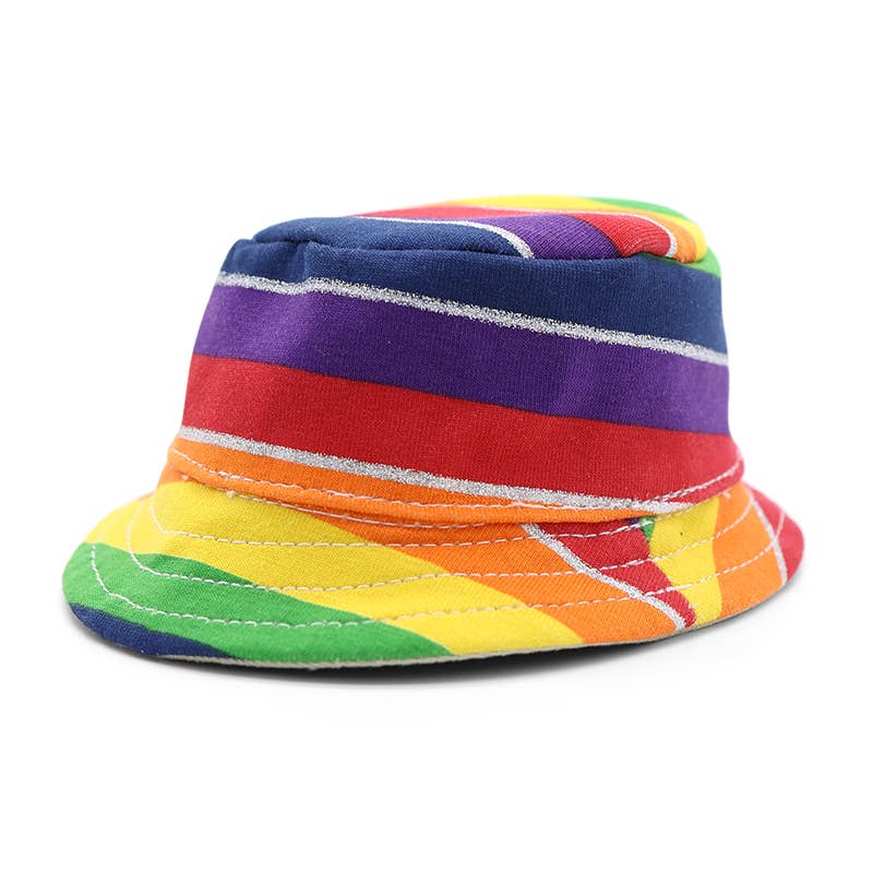 Sombrero de pescador para perro arcoiris