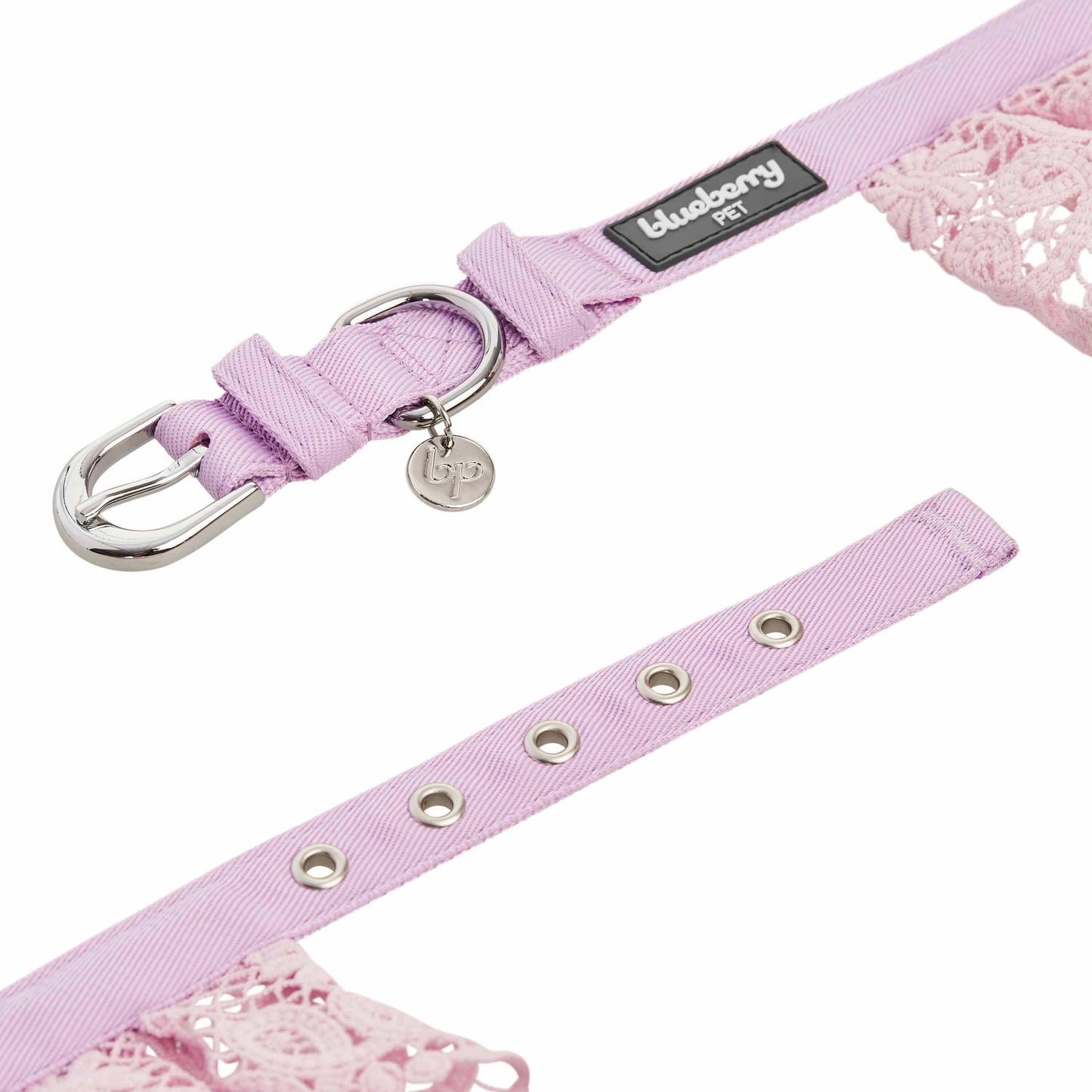 Cute Floral Lace Dog Collar - Lavender