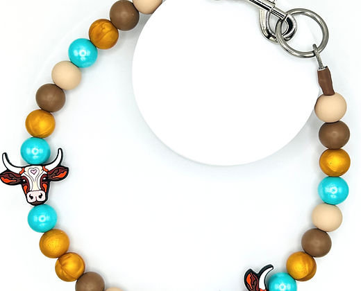 Collar para perro con cuentas de botón de oro
