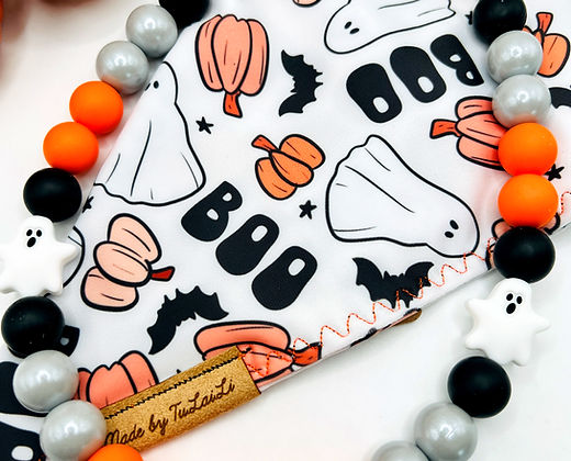 Boo Beaded Dog Collar Necklace