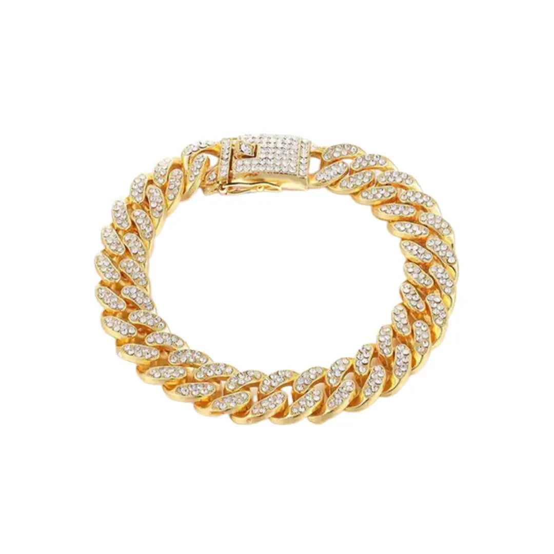 Premium Metal Diamond Dog Chain