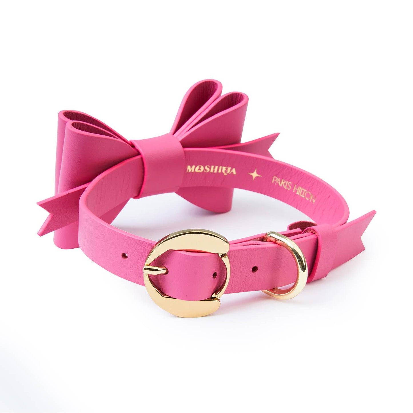Metapink Bow Dog Collar by Moshiqa