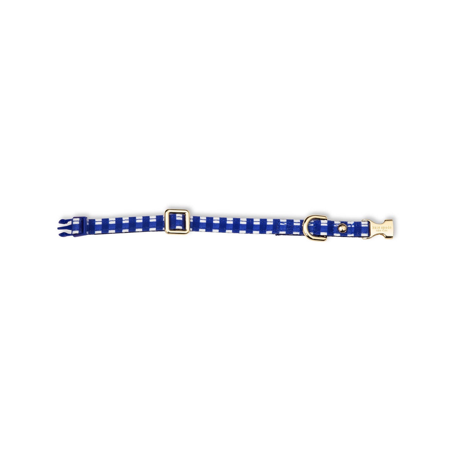 Navy Gingham Kate Spade Dog Collar
