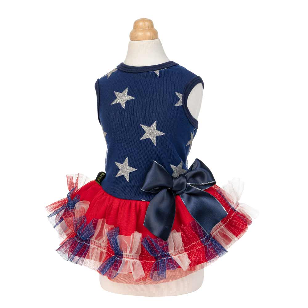 Patriotic Sparkly Dog Tutu Dress