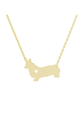 Gold Dipped Brass Dog Necklace