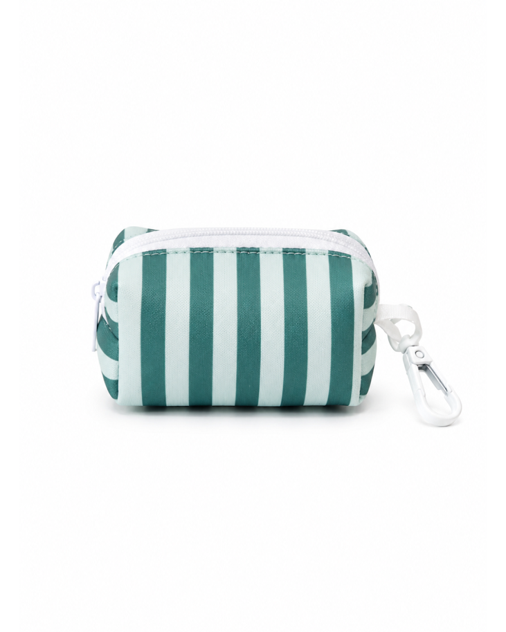Mint and Green Stripe Waste Bag Holder