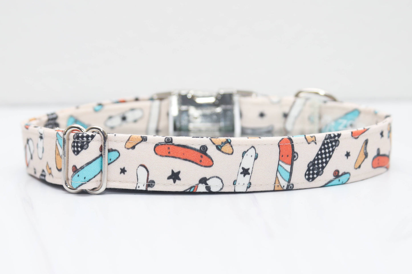 Skateboard Grunge Retro Dog Collar