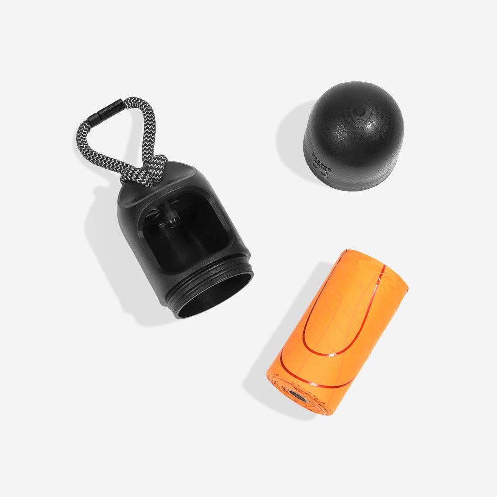 Black - Poop Bag Dispenser With Compostable Bags