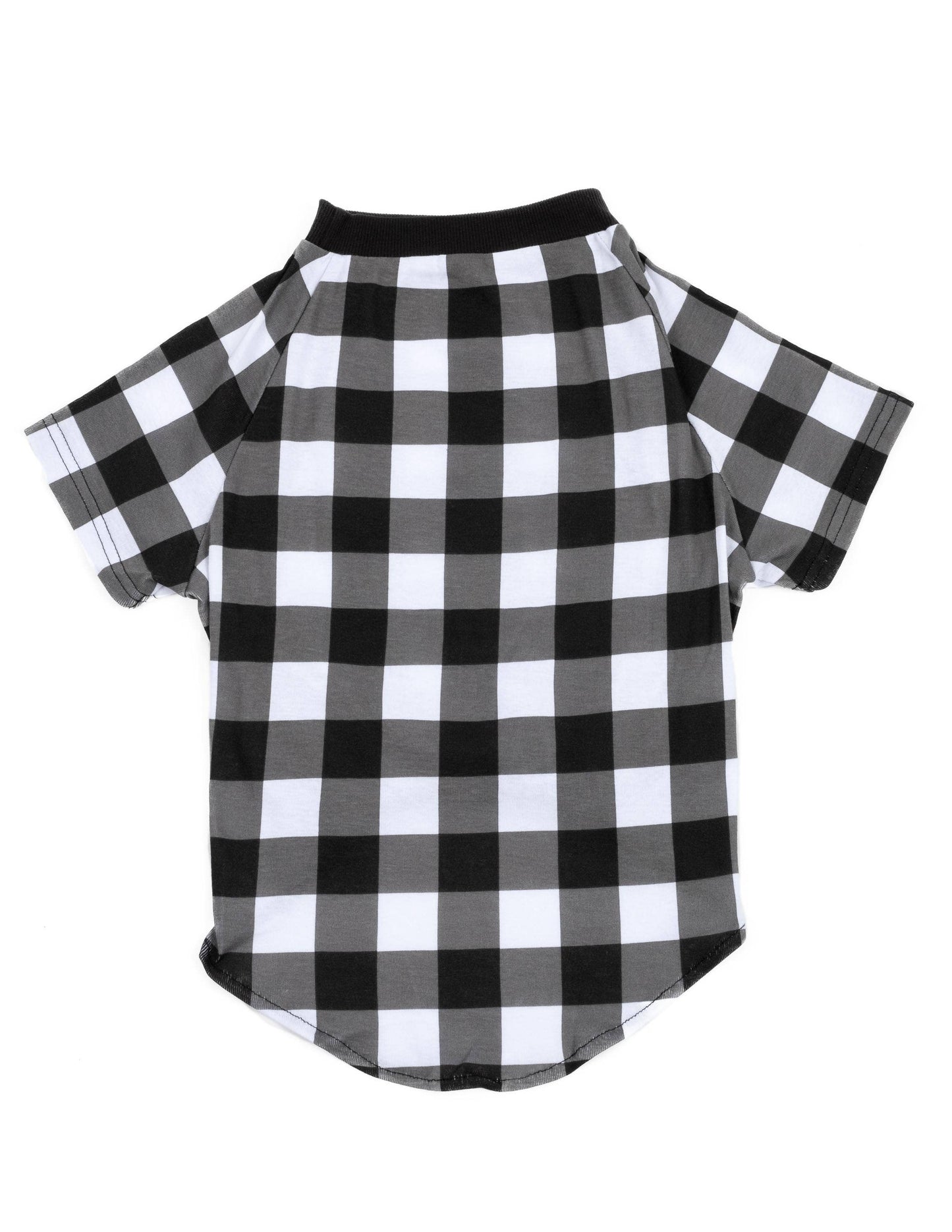 Dog Cotton Black & White Plaid Pajamas