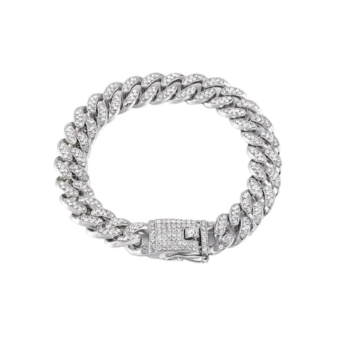 Premium Metal Diamond Dog Chain