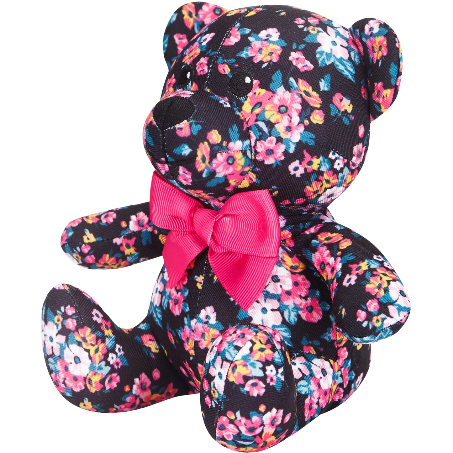 3 Colors, 6" Made Well Floral Print Bear Dog Toy: Light Blue / 6"