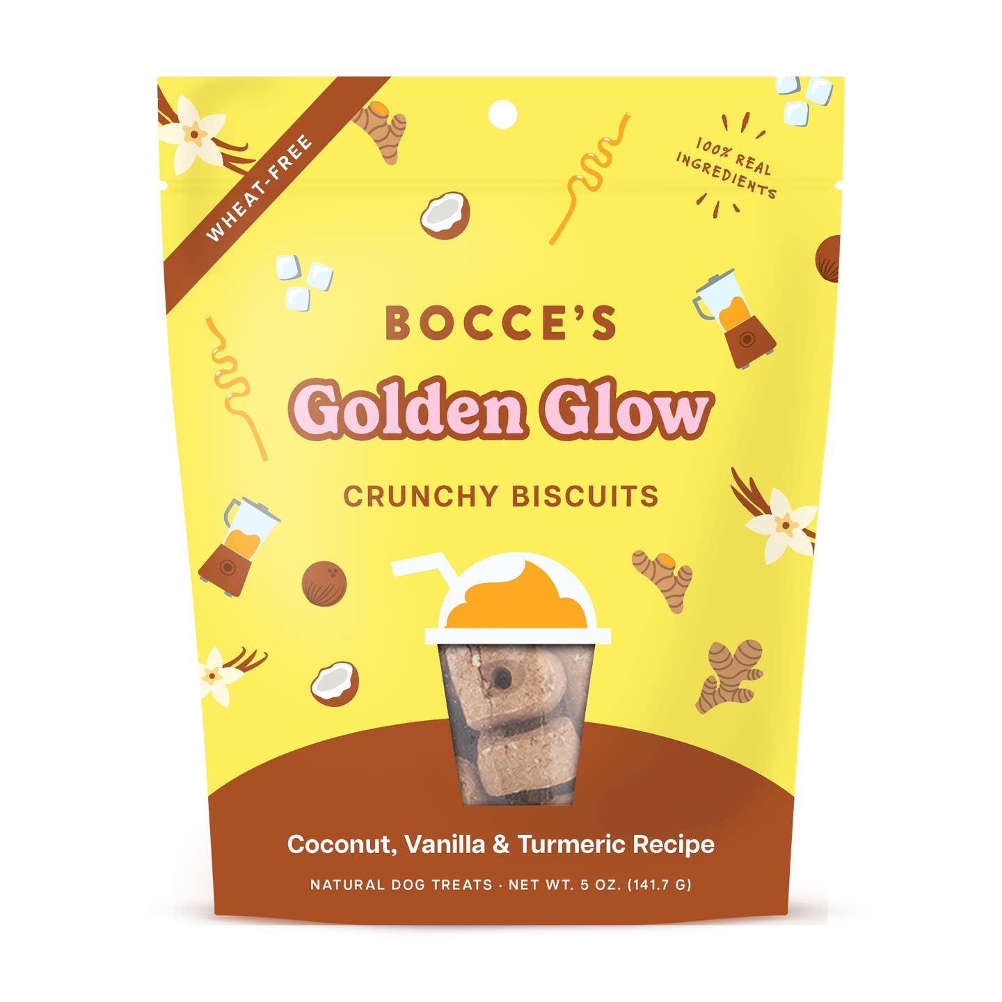 Bocce's Bakery Golden Glow Crunchy Biscuits 5oz