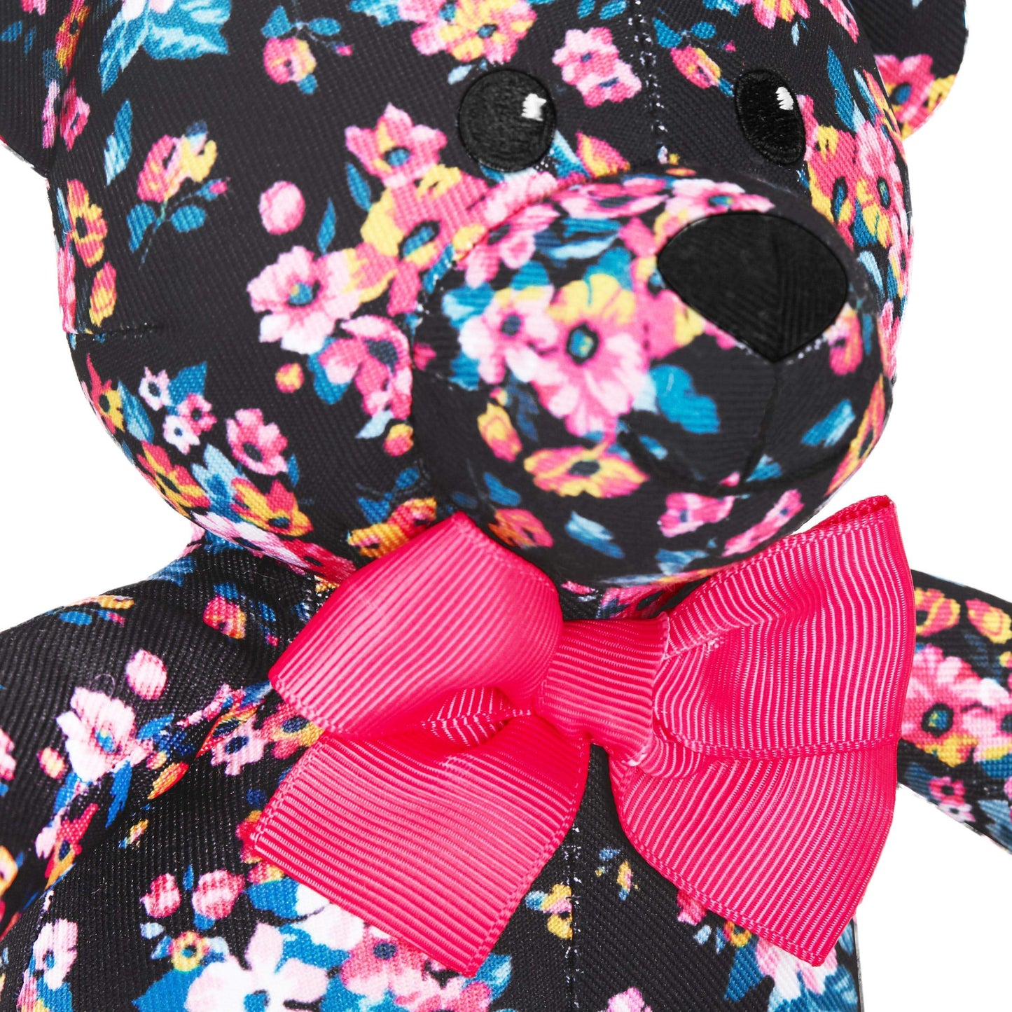 3 Colors, 6" Made Well Floral Print Bear Dog Toy: Light Blue / 6"