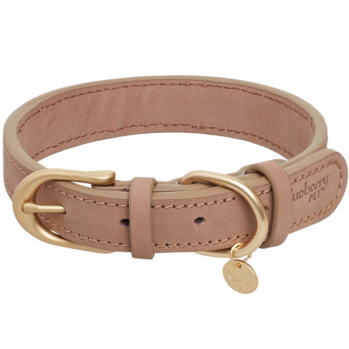 Full Grain Leather Dog Collar - Navy Blue