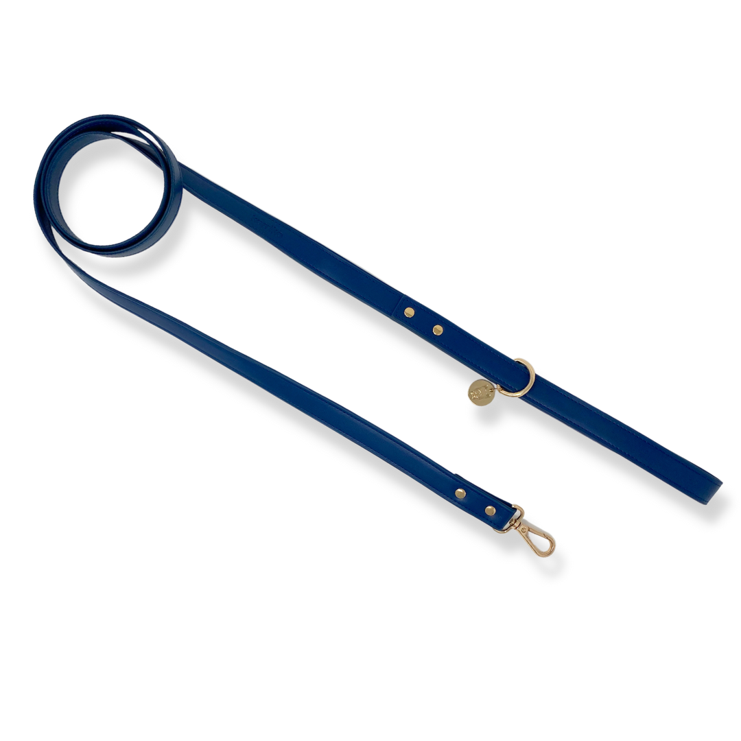 Conjunto de collar y correa para perros Signature - Azul marino