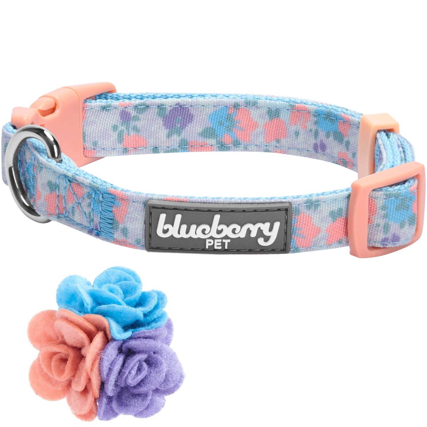 Floral Dog Collar with Flower - Assorted Colors