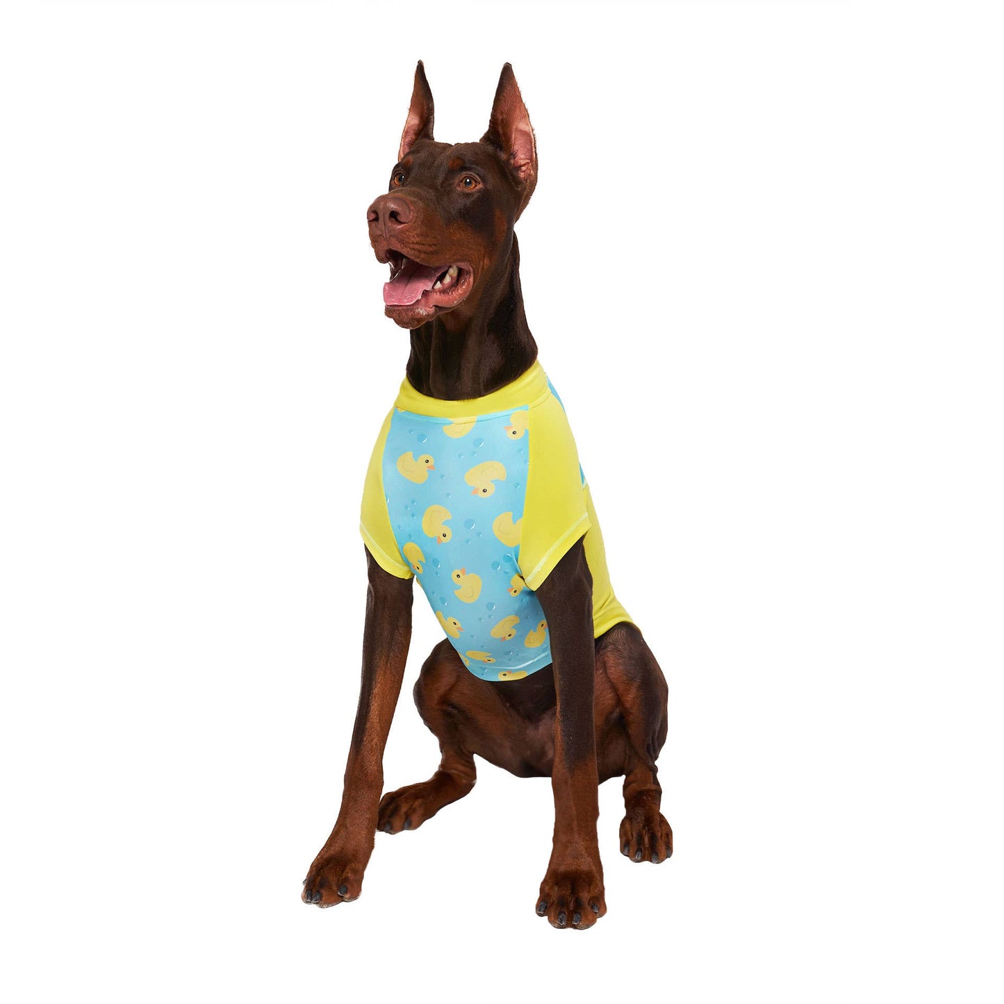Sun Shield Dog T-Shirt - Rubber Ducks