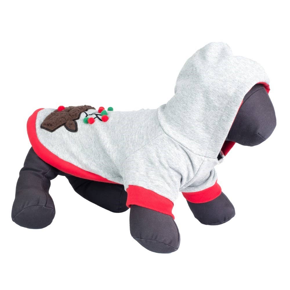 Pom Pom Reindeer Dog Hoodie