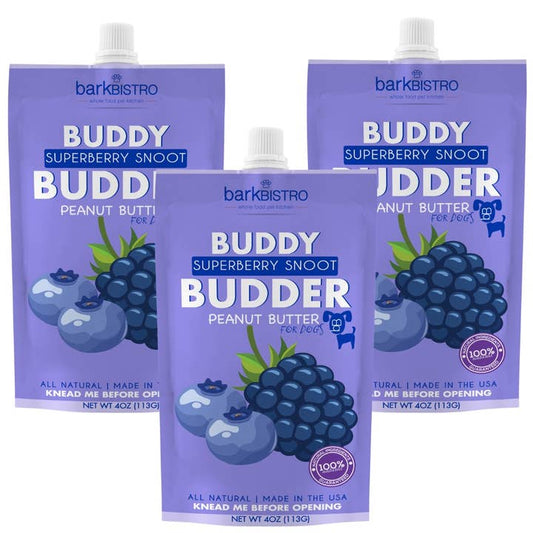 Squeeze Packs Flavored Budder Dog Peanut Butter - 4oz