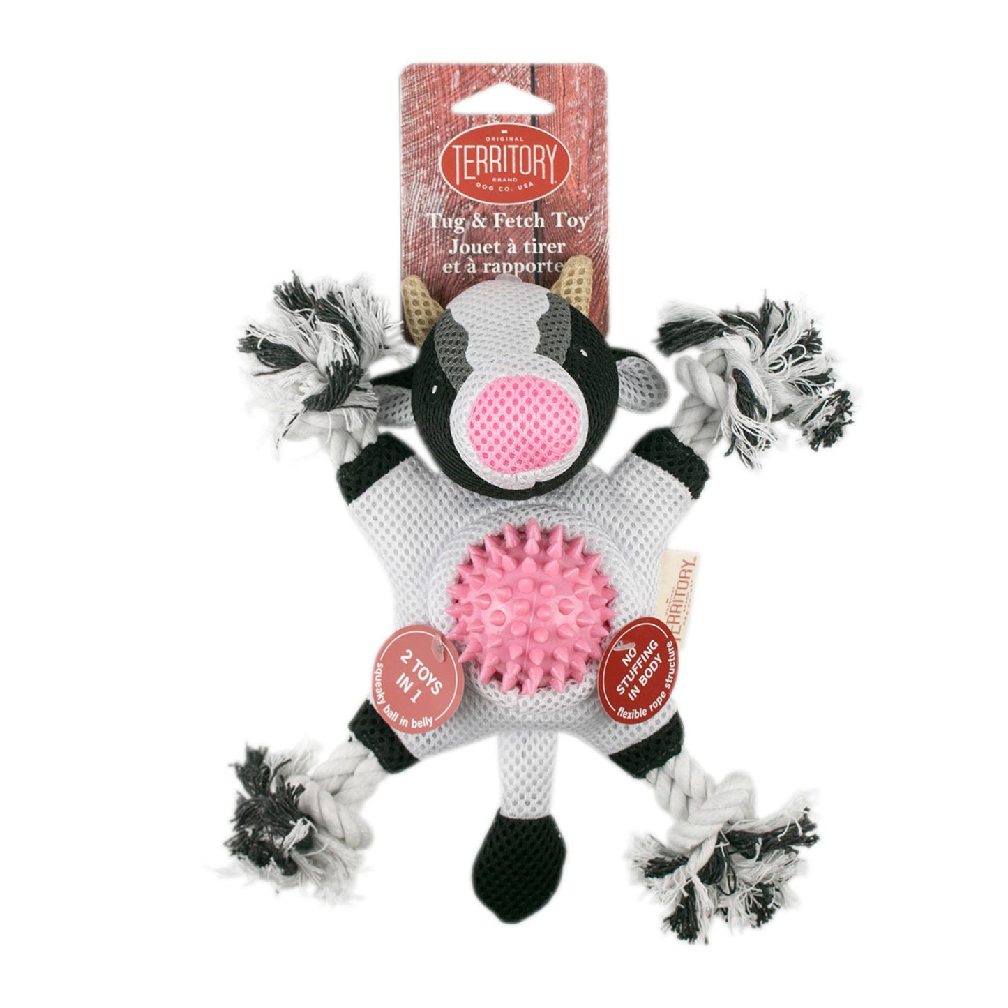 Farm Friends Cow 2-in-1 Dog Toy
