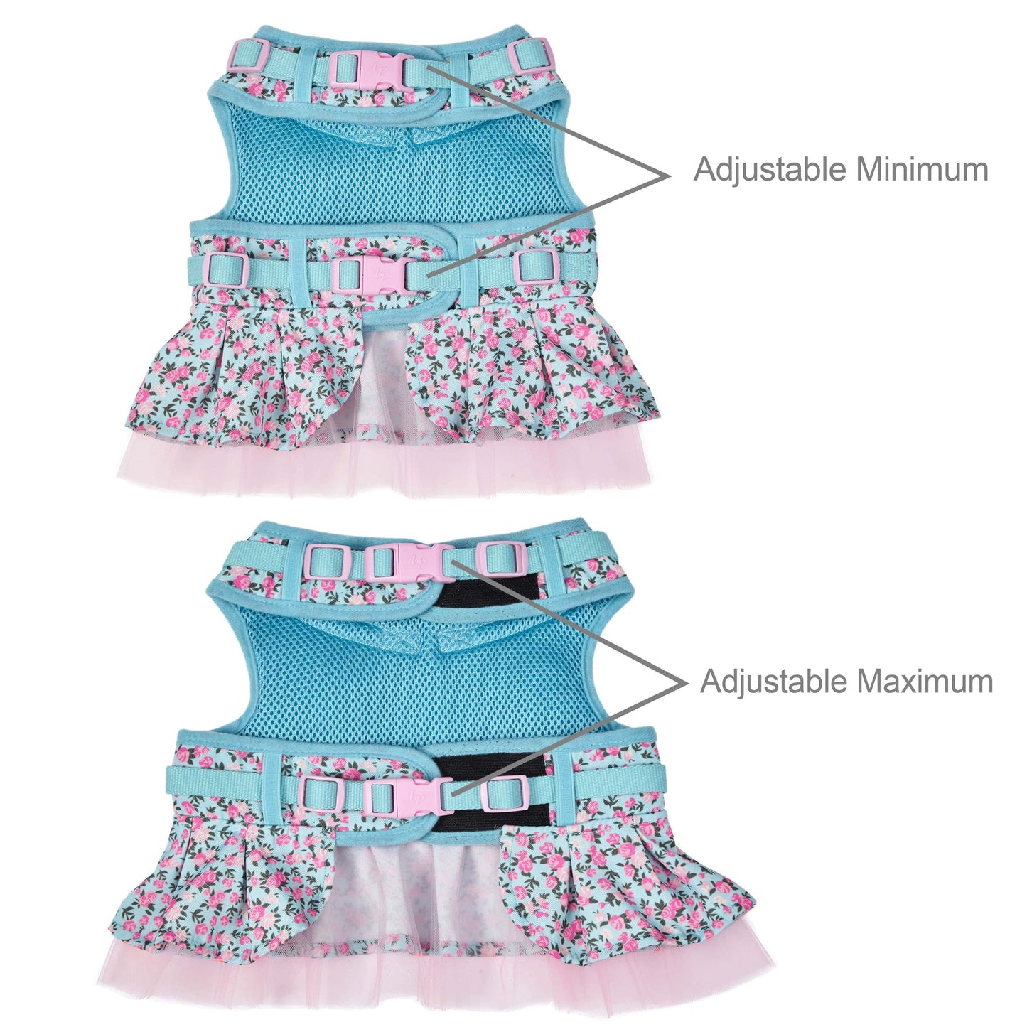 Floral Print Dog Harness Dress