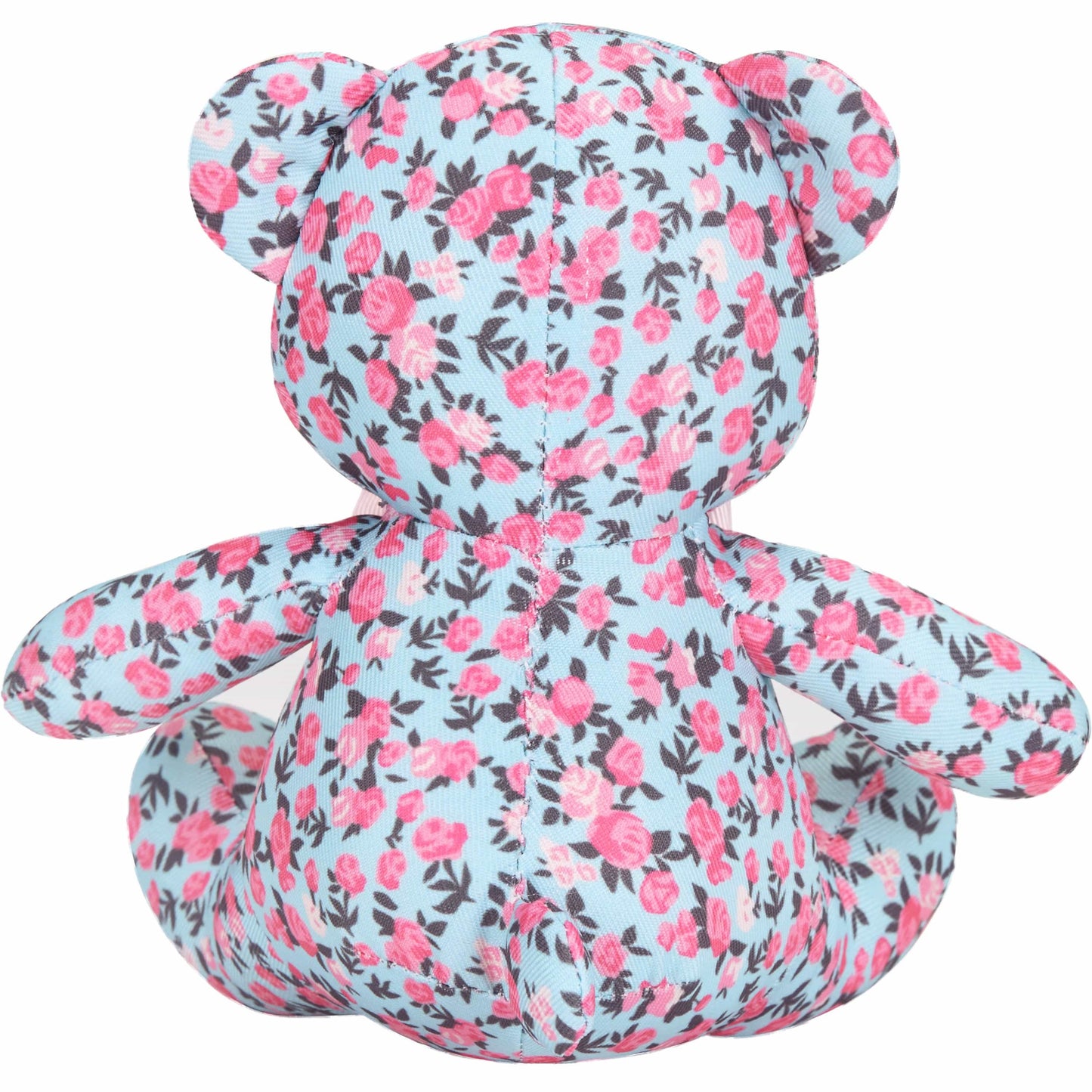 3 Colors, 6" Made Well Floral Print Bear Dog Toy: Light Blue / 6"